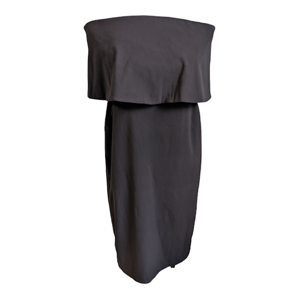 Lulus Womens Size Large Off Shoulder Sheath Dress Black Pockets
